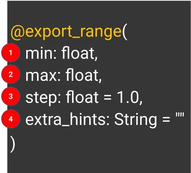 Export Range Parametros